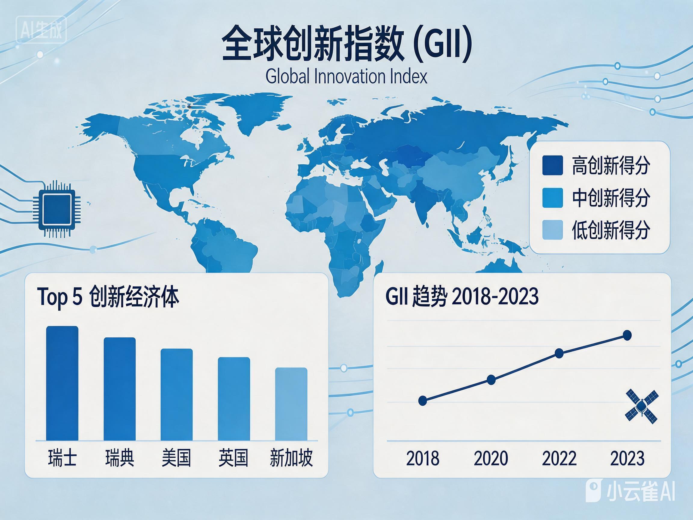 Global Innovation Index (GII): A barometer for measuring the innovation capacity of major economies worldwide.