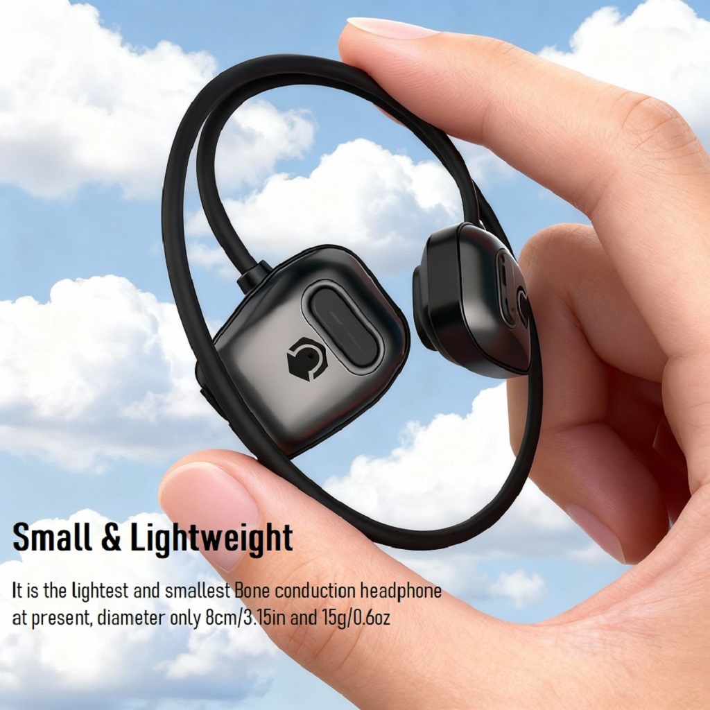 PT STAR – Transformable Bone Conduction Headphone | 15g Ultra Light | PU Driver Bass | 32GB IP68 3