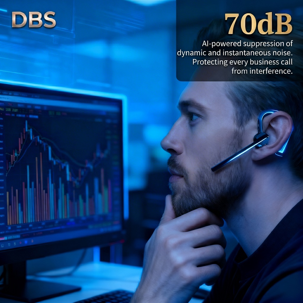 V8H – DNN AI Noise Cancelling Headset | 70dB Depth | 50m Range | Environmental Sound Sharing 2