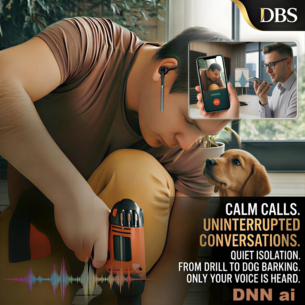 A8H – DNN AI Noise Cancelling Headset | 70dB Depth | 50m Range | Always-On DNN Elimination 3