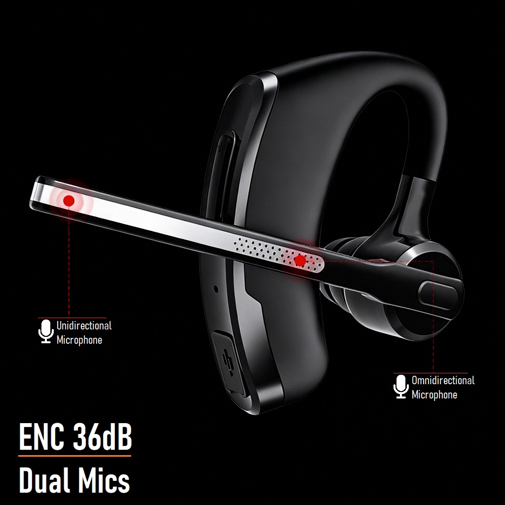 P8C – Dual Mic ENC Noise Cancelling Headset | Qualcomm Aptx | Bluetooth 5.3 | 36dB ENC 3