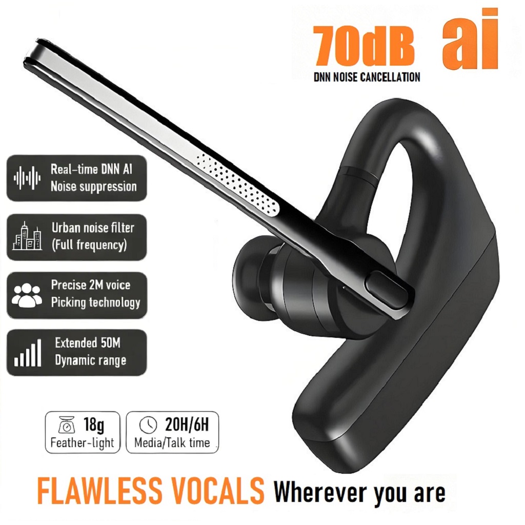 DBS A8H: DNN AI Noise Cancelling Headset for Truckers and Factory Workers