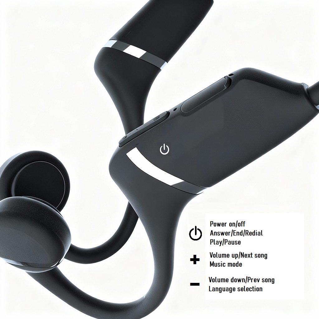 H12B Bone Conduction Sports Headphone | Bluetooth 5.3 | 32GB MP3 | IPX5 8