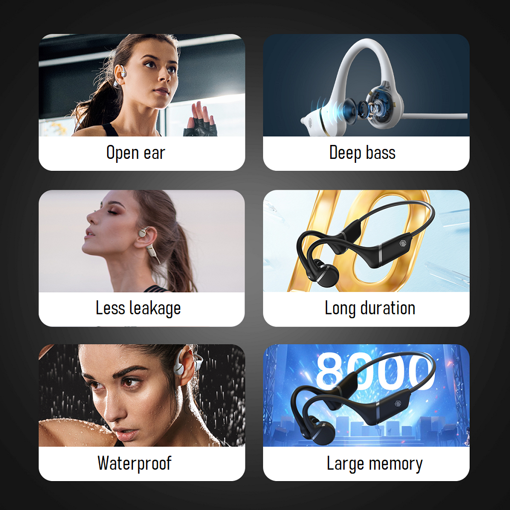 H12B Bone Conduction Sports Headphone | Bluetooth 5.3 | 32GB MP3 | IPX5 2