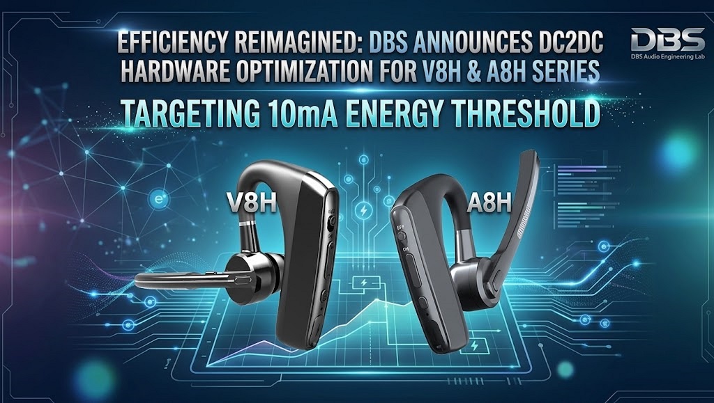 Evolution of Excellence: DBS Launches Upgraded V8H & A8H DNN AI Headsets with 8-Hour Endurance and Advanced 32Ω Acoustics