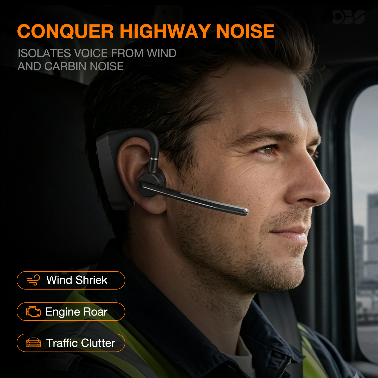 V8H Heavy-Duty Industry DNN AI Noise Cancelling Headset (8 Hours Talk Time) 4