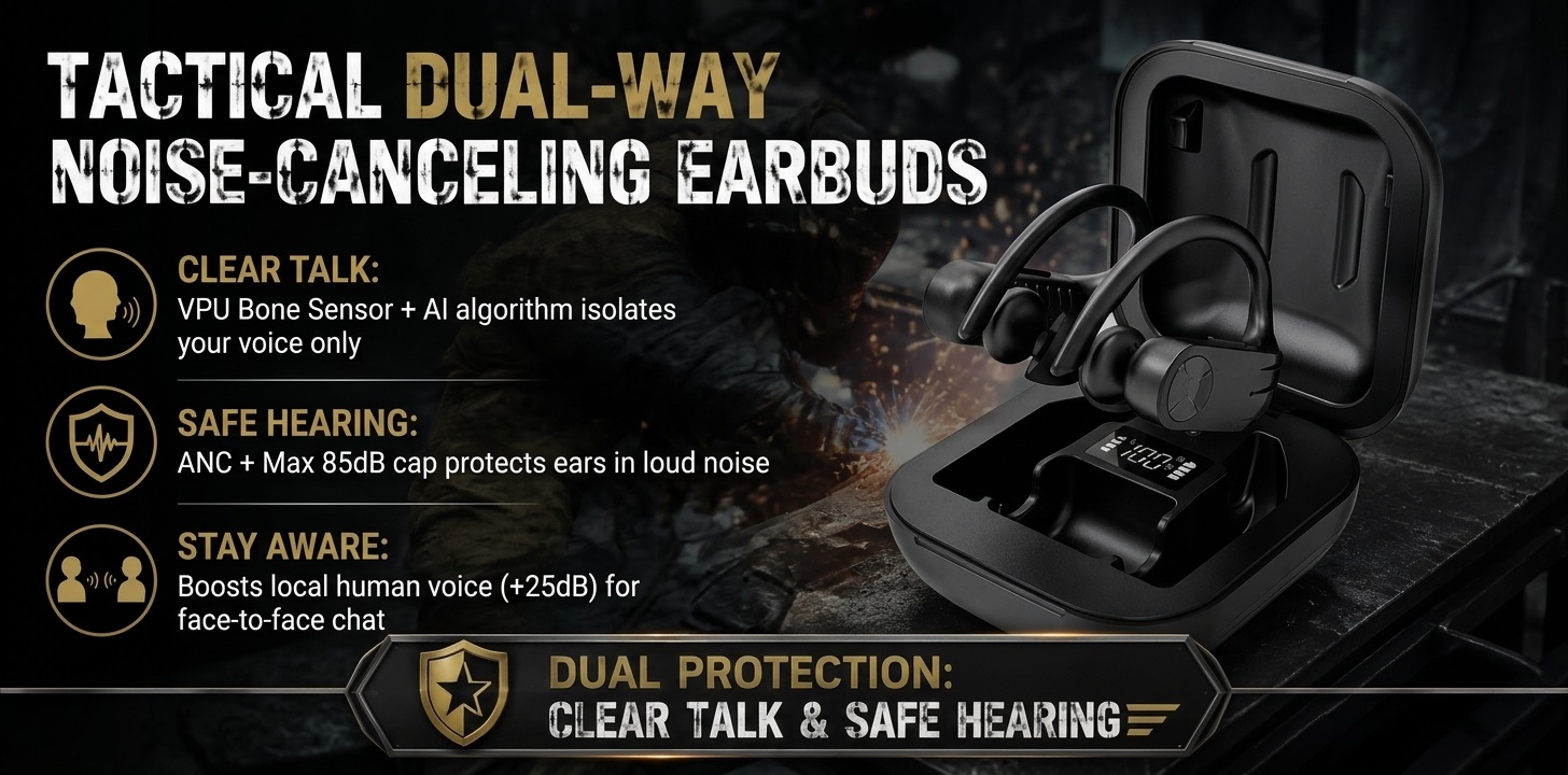 Why We Built the DBS B1: The Ultimate Dual-Way Noise Canceling Tactical Earbuds